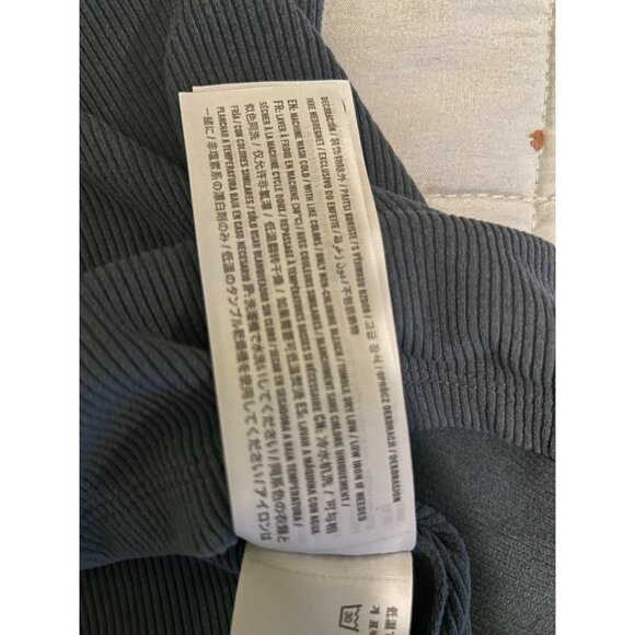 HOLLISTER Women’s Long Sleeve Henley Top Small Blue Ribbed Stretch Button Front - Picture 7 of 11